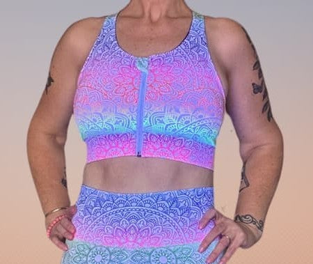 Mandala Glow Day Zipped Bra